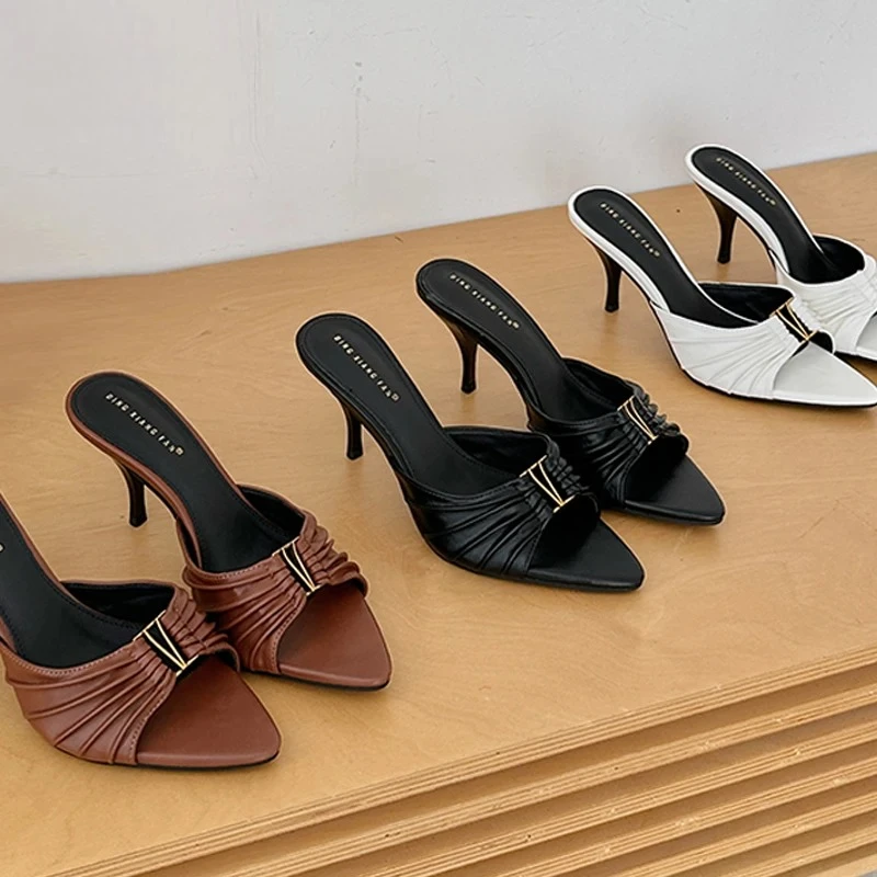 Summer Woman Slippers Sexy Thin High Heels Slides Summer Pointed Toe Open Toe Slip On Outdoor Pumps Club Party Mules With Heels
Summer Woman Slippers Sexy Thin High Heels Slides Summer Pointed Toe Open Toe Slip On Outdoor Pumps Club Party Mules With Heels