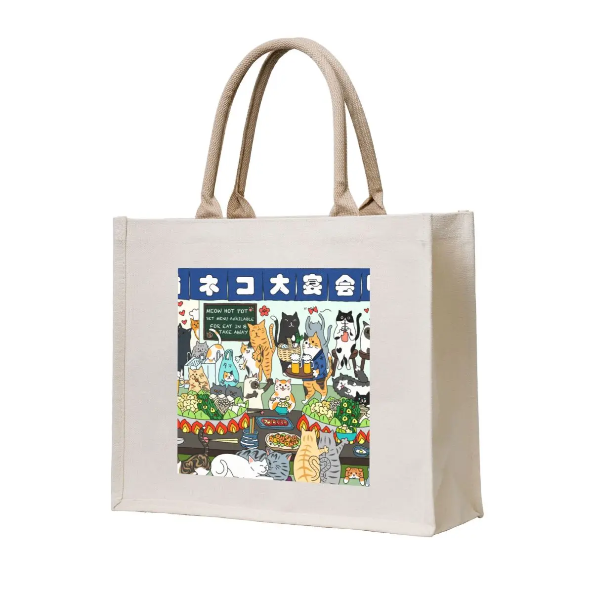 Cats Hot Pot Party Tote Bag Women's shopper Lady bags large size bags Shopping bags
Cats Hot Pot Party Tote Bag Women's shopper Lady bags large size bags Shopping bags