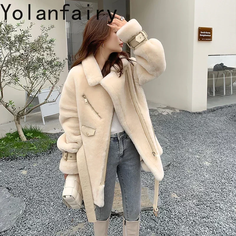 Natural Sheep Fur Coat Women Clothing Winter Mid-length Real Fur Coats Genuine Leather Jacket Biker Jackets Manteau Femme Hiver
Natural Sheep Fur Coat Women Clothing Winter Mid-length Real Fur Coats Genuine Leather Jacket Biker Jackets Manteau Femme Hiver