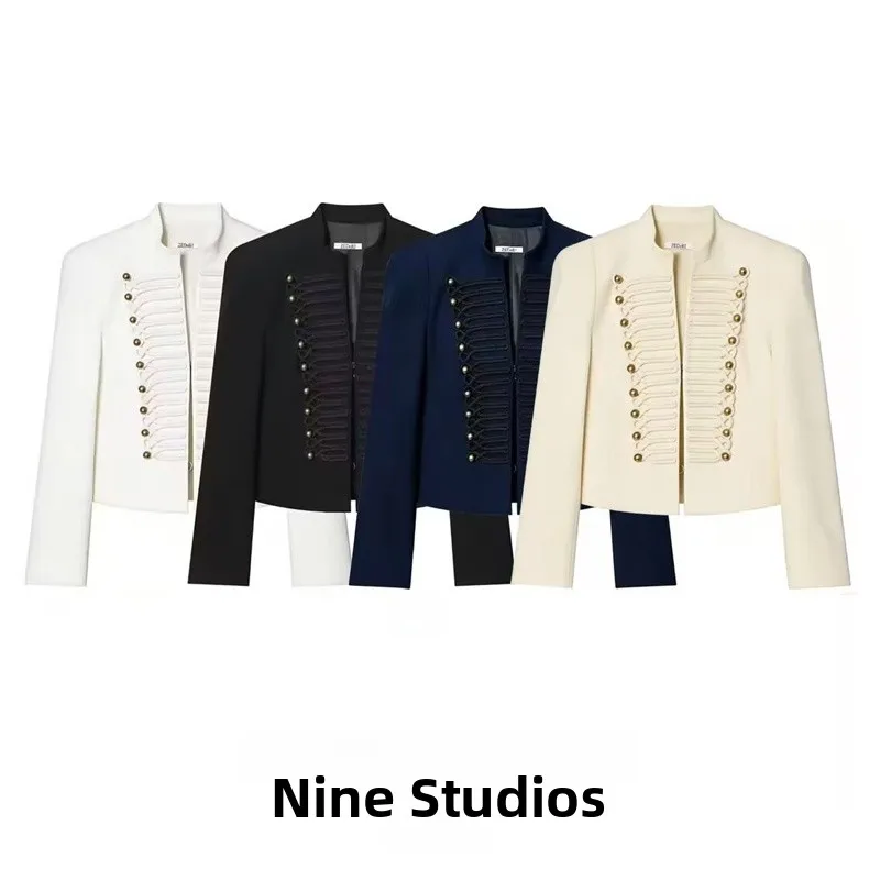 NINE ZAR Women's Slim Fit Short Jacket with Shoulder Pads Fashionable Warm Polyester Suit Top Single Button Closure Long Sleeve
NINE ZAR Women's Slim Fit Short Jacket with Shoulder Pads Fashionable Warm Polyester Suit Top Single Button Closure Long Sleeve