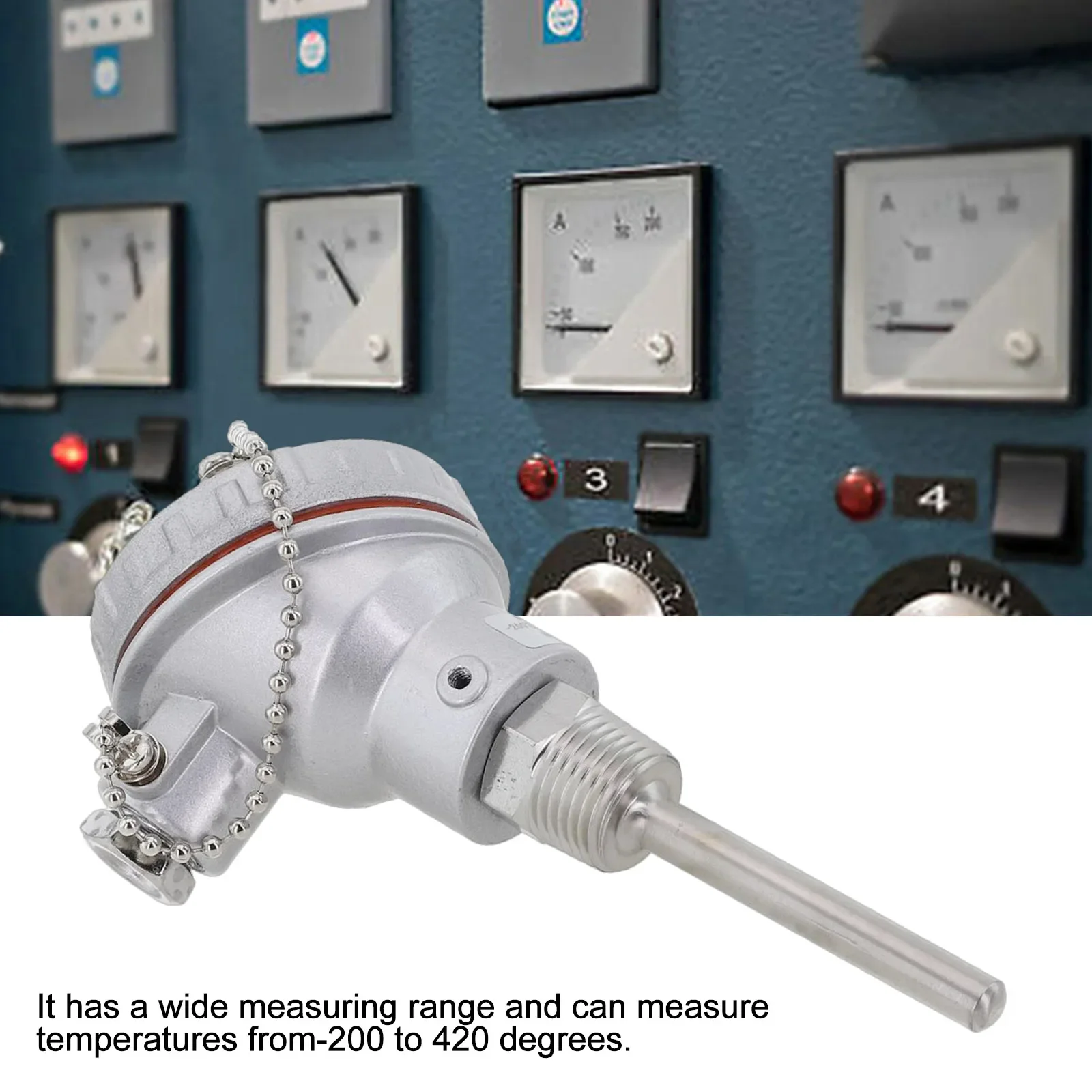 RTD PT100 Temperature Sensor Probe 1/2" NPT Thread Thermocouple Terminal Head 304 Stainless Steel Tool Accessories
RTD PT100 Temperature Sensor Probe 1/2" NPT Thread Thermocouple Terminal Head 304 Stainless Steel Tool Accessories
