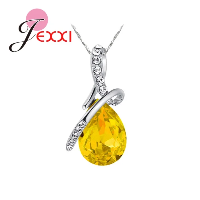 Drop Shipping Beautiful Genuine 925 Sterling Silver Pendant Necklaces Super Nice Colorful Crystal Pendant Necklaces For Girls
Drop Shipping Beautiful Genuine 925 Sterling Silver Pendant Necklaces Super Nice Colorful Crystal Pendant Necklaces For Girls