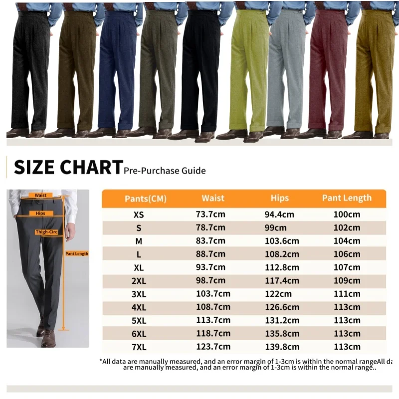 Твидовые винтажные мужские классические брюки с двойной складкой на талии, прямые брюки, толстые стильные осенне-зимние свадебные брюки для мужчин
Твидовые винтажные мужские классические брюки с двойной складкой на талии, прямые брюки, толстые стильные осенне-зимние свадебные брюки для мужчин