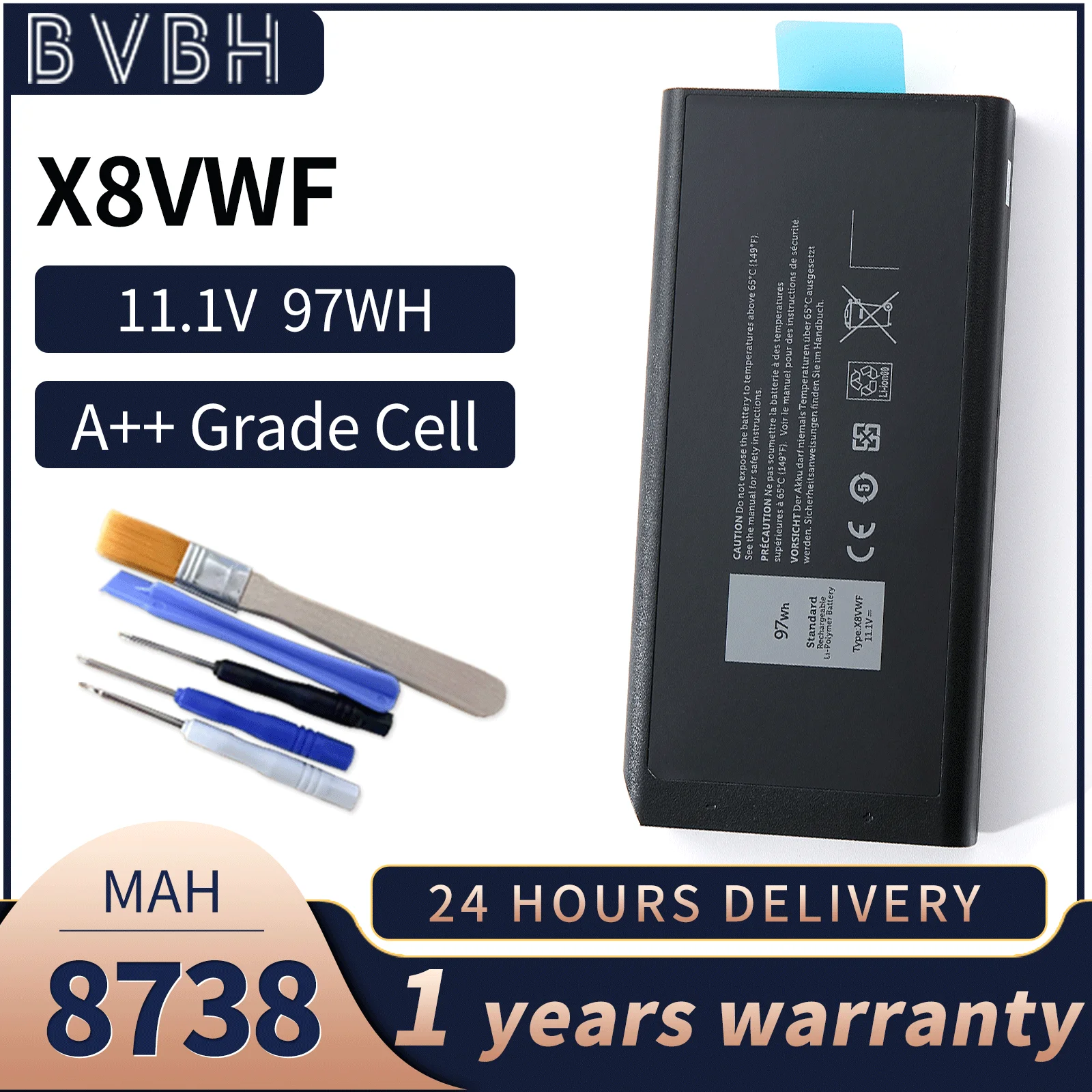 X8VWF Laptop Battery for Dell Latitude 14 Rugged 5404 5414 E5404 Extreme 7404 7414 E7404 Series Notebook VCWGN YGV51 CJ2K1 5XT3V
X8VWF Laptop Battery for Dell Latitude 14 Rugged 5404 5414 E5404 Extreme 7404 7414 E7404 Series Notebook VCWGN YGV51 CJ2K1 5XT3V