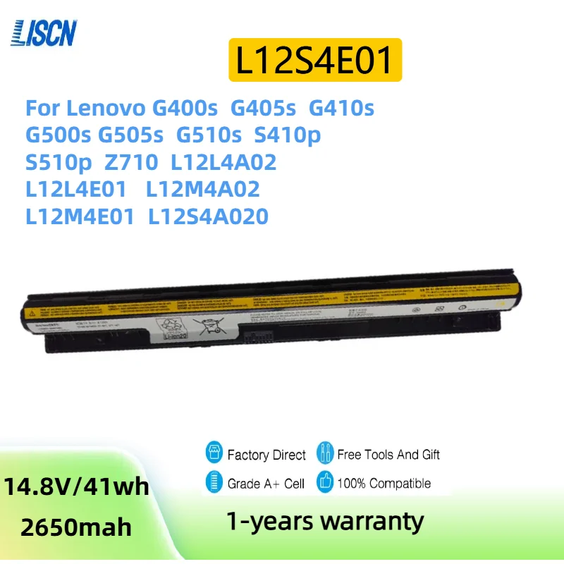 Аккумулятор L12S4E01 для ноутбука Lenovo G40 G50 Z40 Z50 G400S G500S G510S G410S G405S G505S S410P S510P, L12M4E01 L12L4E01
Аккумулятор L12S4E01 для ноутбука Lenovo G40 G50 Z40 Z50 G400S G500S G510S G410S G405S G505S S410P S510P, L12M4E01 L12L4E01