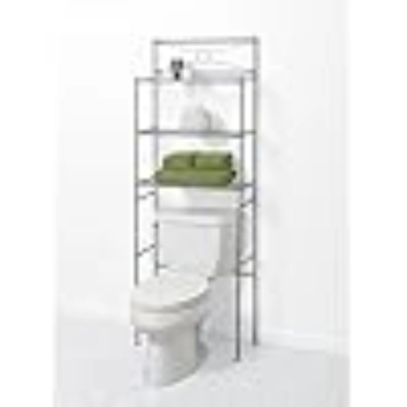 Zenna Home Metal Over-the-Toilet Bathroom Spacesaver, Satin Nickel 10.25D x 23.25W x 64.7H in
Zenna Home Metal Over-the-Toilet Bathroom Spacesaver, Satin Nickel 10.25D x 23.25W x 64.7H in
