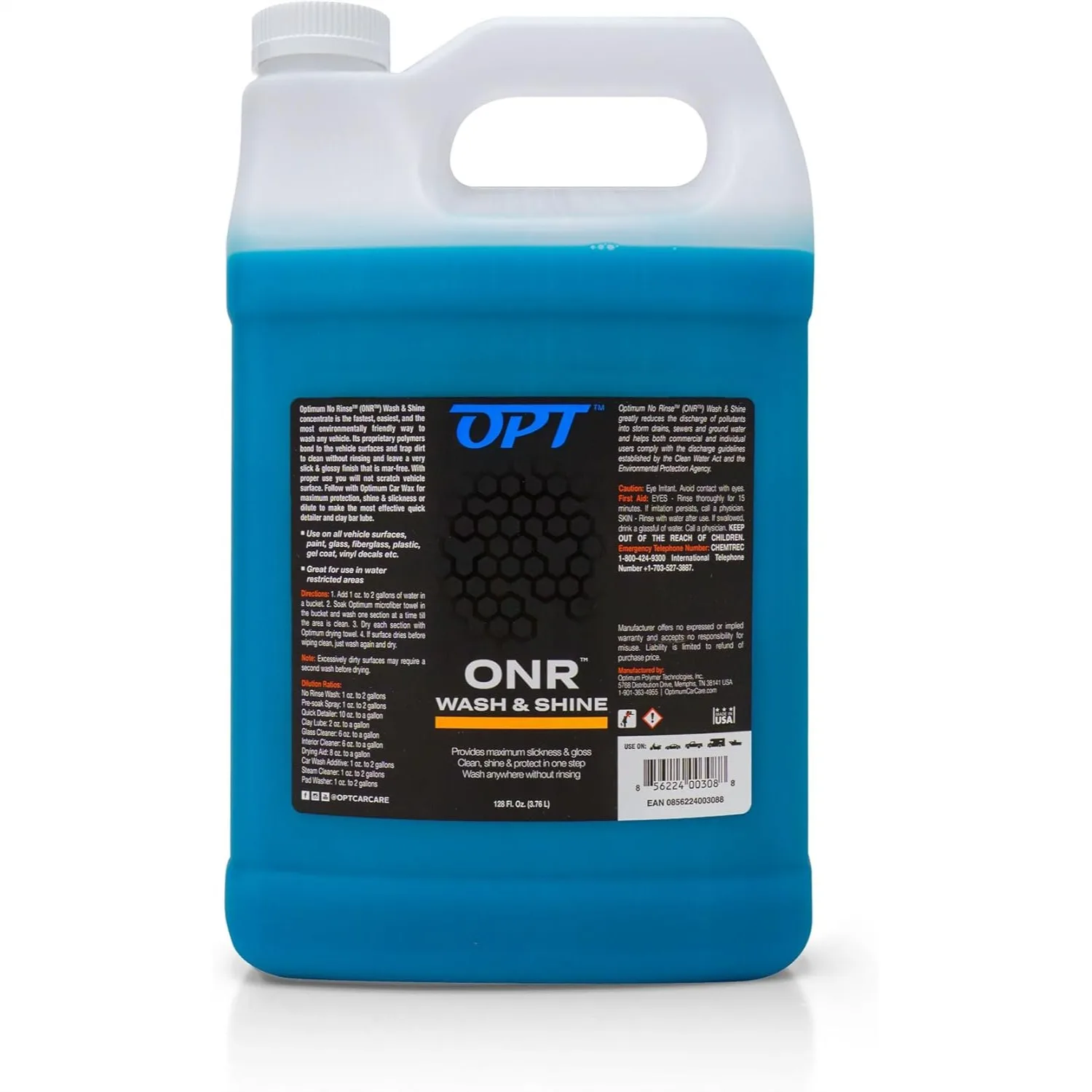 Rinseless Car Wash Soap - Optimum No Rinse Wash and Shine Version 5, 1 Gallon for Auto Detailing, Paint, Ceramic Coatings,
Rinseless Car Wash Soap - Optimum No Rinse Wash and Shine Version 5, 1 Gallon for Auto Detailing, Paint, Ceramic Coatings,