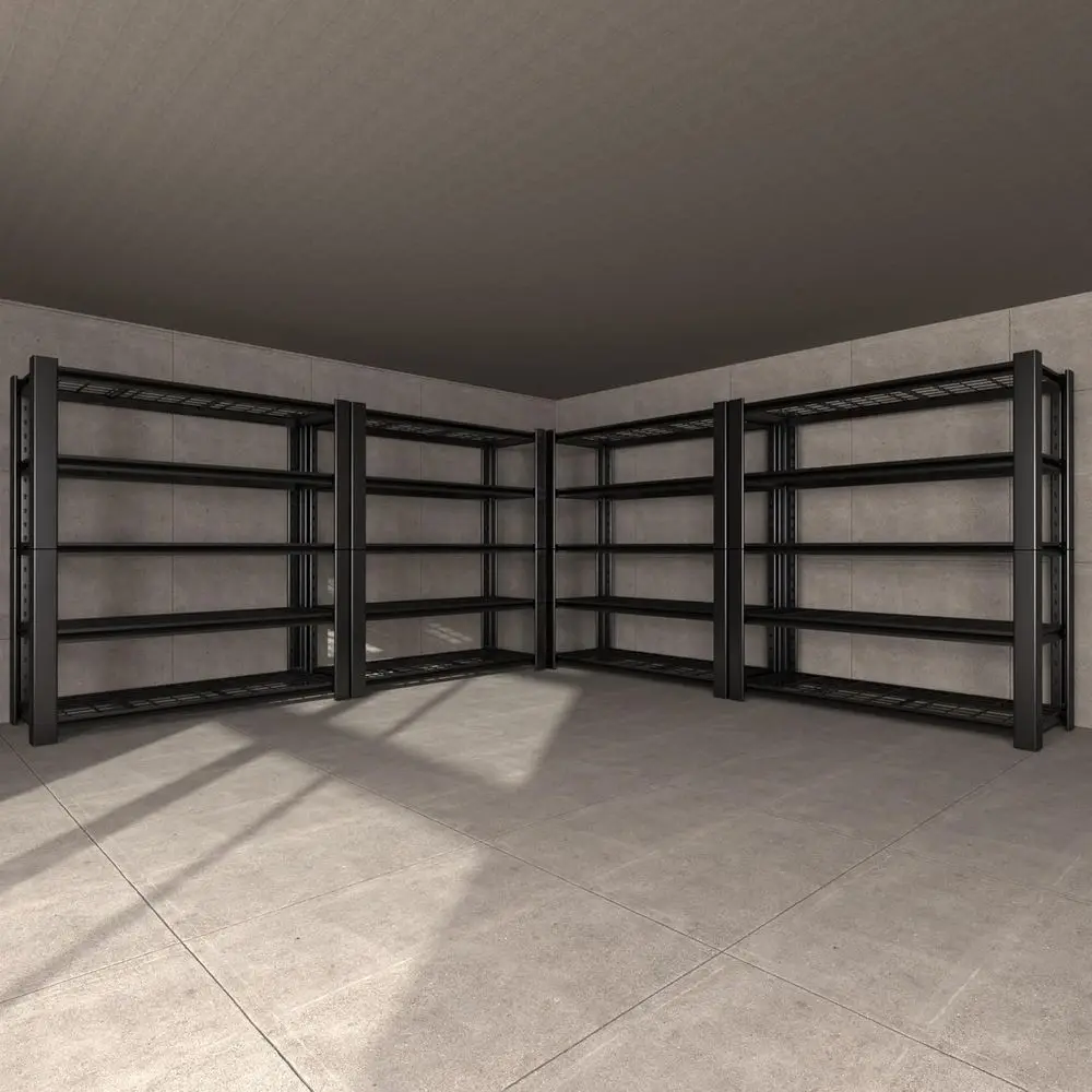 Металлическая стеллажная система из 4-х секций с 5-ю полками, усиленная, грузоподъемность 1360 кг, 193x152x61 см, регулируемая, для гаража, мастерской, склада
Металлическая стеллажная система из 4-х секций с 5-ю полками, усиленная, грузоподъемность 1360 кг, 193x152x61 см, регулируемая, для гаража, мастерской, склада