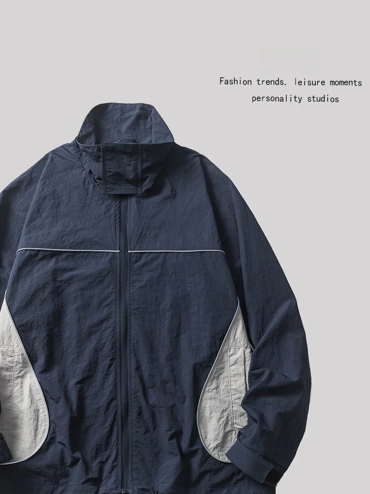 ANXIE Streetwear | Color Blo Stand Collar Jaet | ex Spring Autumn Jaet | Faionable Loose Fit Coat
ANXIE Streetwear | Color Blo Stand Collar Jaet | ex Spring Autumn Jaet | Faionable Loose Fit Coat