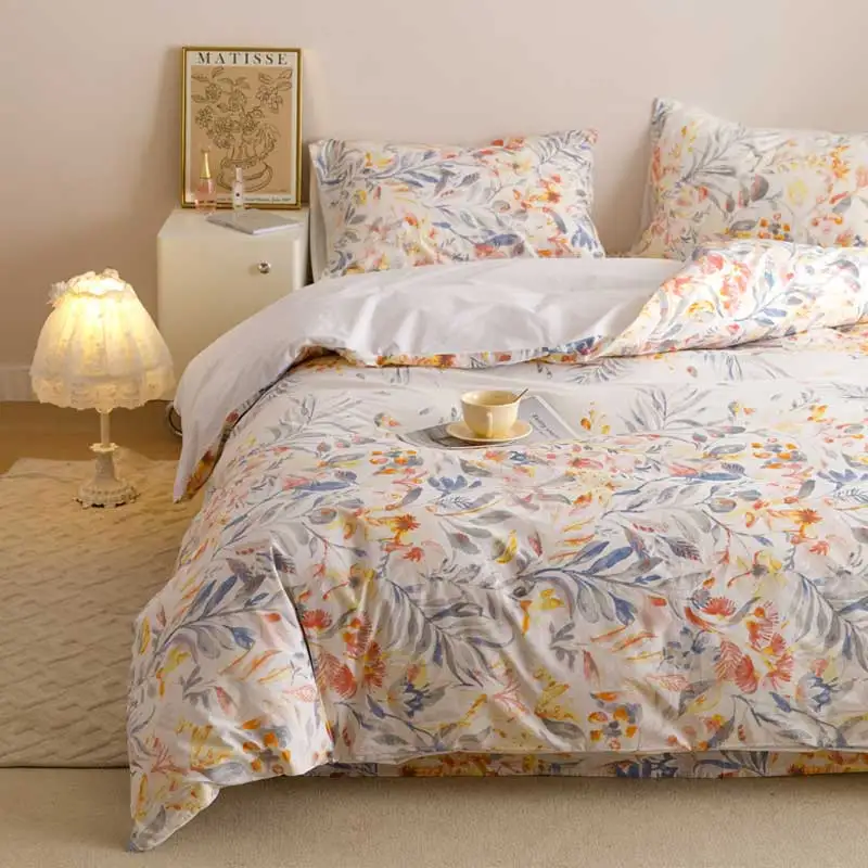 100% Хлопковое одеяло, наволочка, трехкомпонентное Хлопковое одеяло с принтом, мягкий воздухопроницаемый Комплект постельного белья
100% Хлопковое одеяло, наволочка, трехкомпонентное Хлопковое одеяло с принтом, мягкий воздухопроницаемый Комплект постельного белья