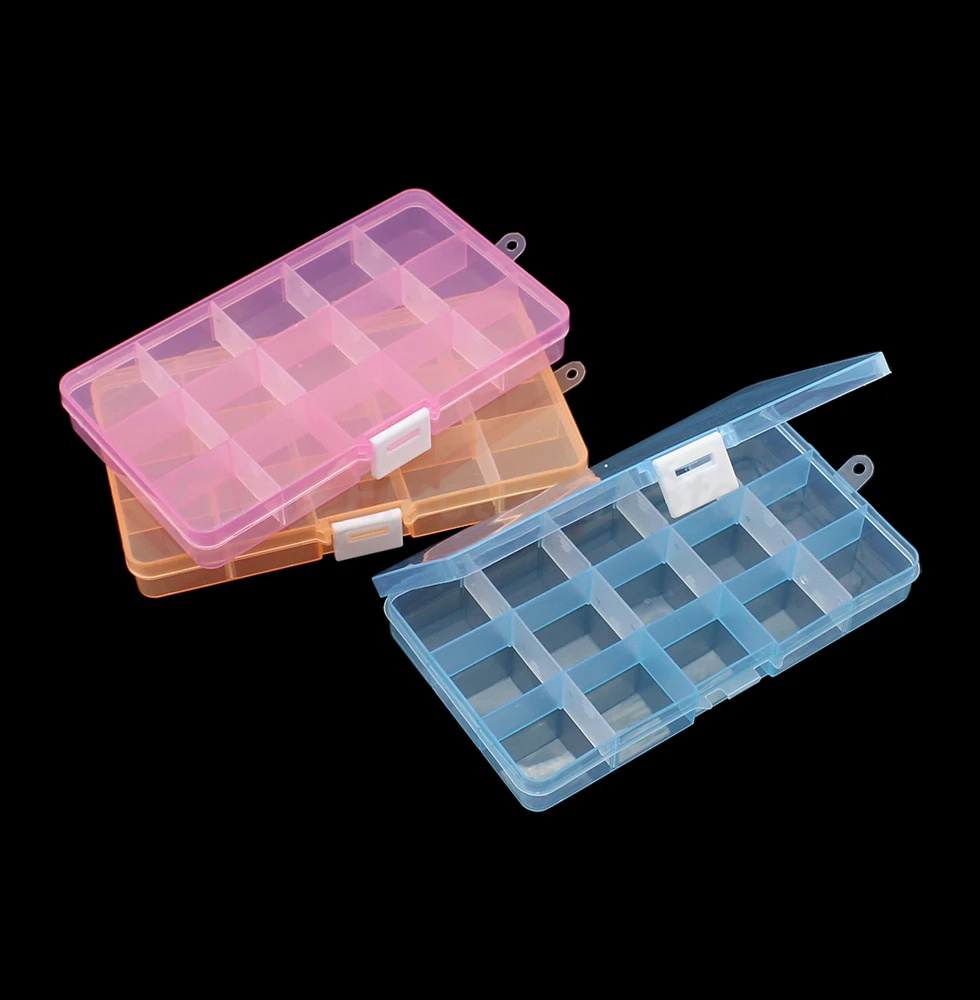 New 15 Slots Cells Colorful Portable Jewelry Tool Storage Box Electronic Parts Screw Beads Organizer Plastic BOX 171*98*mm
New 15 Slots Cells Colorful Portable Jewelry Tool Storage Box Electronic Parts Screw Beads Organizer Plastic BOX 171*98*mm