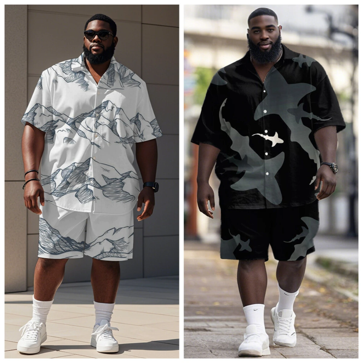 S-9XL Men's Summer Nature Animal Print Oversized Shirt & Shorts Set Multi-Design Casual 2-Piece Outfit
S-9XL Men's Summer Nature Animal Print Oversized Shirt & Shorts Set Multi-Design Casual 2-Piece Outfit