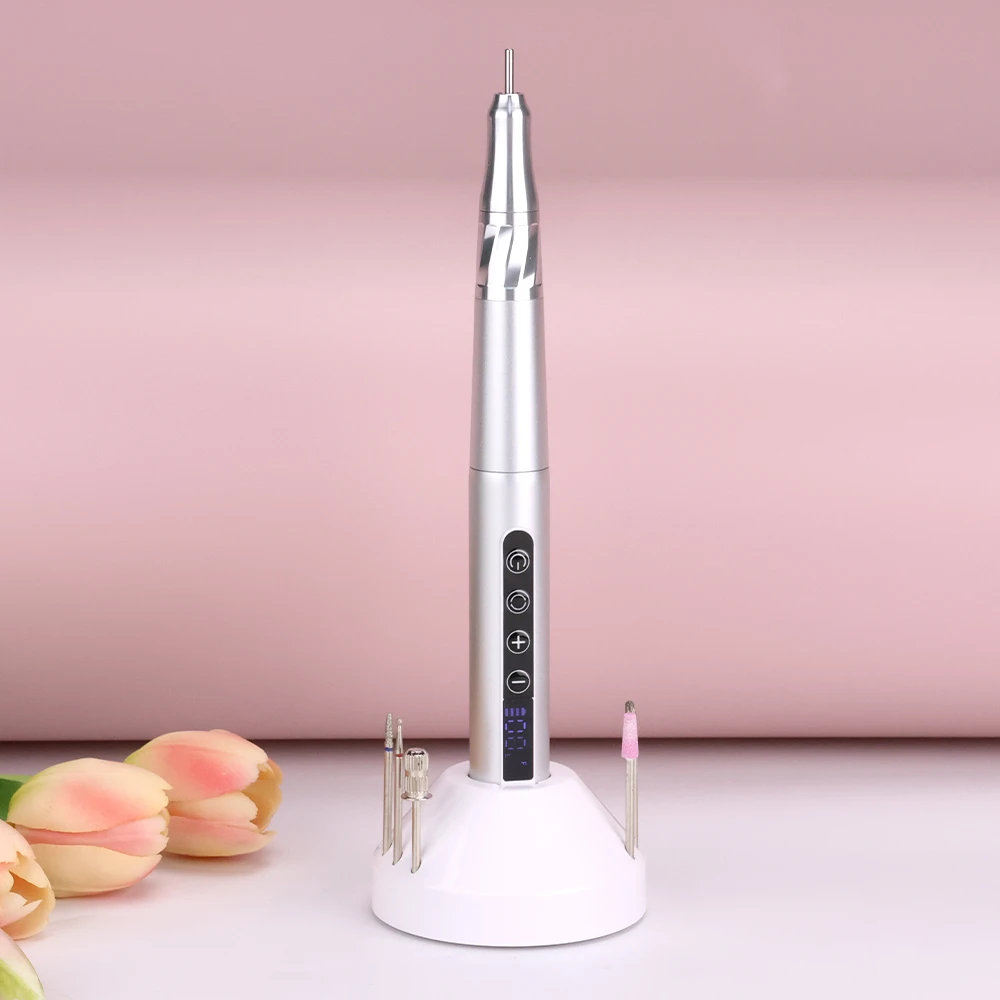 85W Portable Brushless Pedicure Handpiece Cordless 35000RPM Nail Drill Electric Steel Handle Pen Drill LCD Display Rechargeable
85W Portable Brushless Pedicure Handpiece Cordless 35000RPM Nail Drill Electric Steel Handle Pen Drill LCD Display Rechargeable