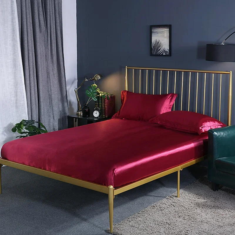 Luxury Natural Silk-Blending Fabric Bed Set Fitted Bed Sheet Set High-end Solid Stain Bedsheet Silky Bed Sheets and Pillowcases
Luxury Natural Silk-Blending Fabric Bed Set Fitted Bed Sheet Set High-end Solid Stain Bedsheet Silky Bed Sheets and Pillowcases