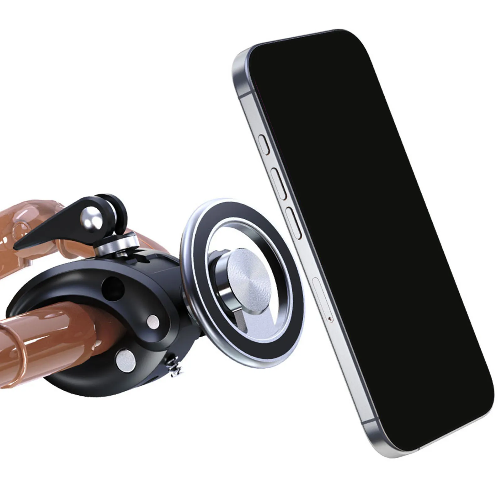 Magnetic Bike Mount with Strong Magnetic Suction & 360 Degree Rotation Handlebar Phone Mount Fit for MagSafe iPhone 12-16 Series
Magnetic Bike Mount with Strong Magnetic Suction & 360 Degree Rotation Handlebar Phone Mount Fit for MagSafe iPhone 12-16 Series
