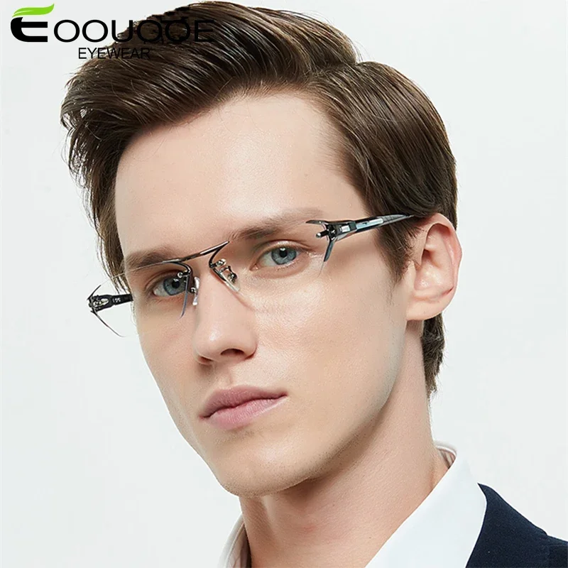 EOOUOOE Titanium Glasses Frame Rimless Glasses Eyeglasses Men Myopia Optical Prescription Glasses Spectacle Frame
EOOUOOE Titanium Glasses Frame Rimless Glasses Eyeglasses Men Myopia Optical Prescription Glasses Spectacle Frame