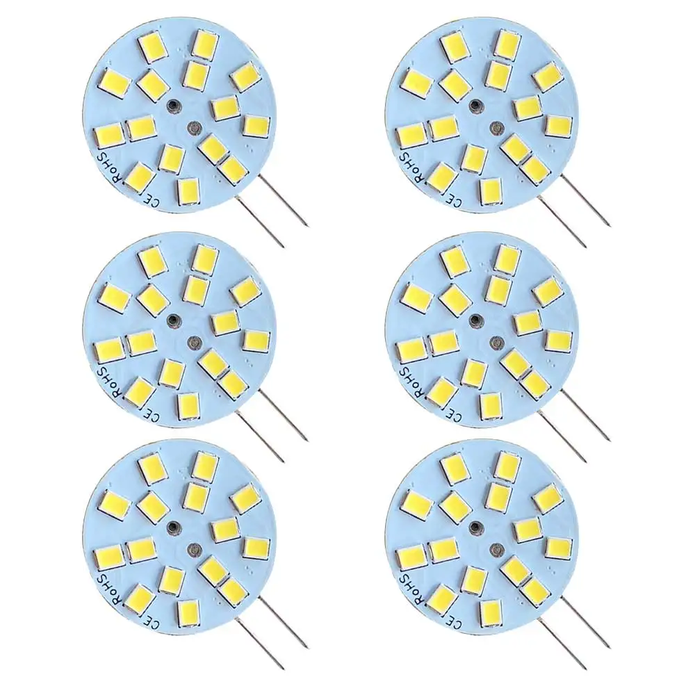 6x LED Disc Lights Non Flickering Wide Voltage 2W 12-36V Tower G4 LED Bulbs Lamp Crystal Chandelier Warm White 3000K
6x LED Disc Lights Non Flickering Wide Voltage 2W 12-36V Tower G4 LED Bulbs Lamp Crystal Chandelier Warm White 3000K