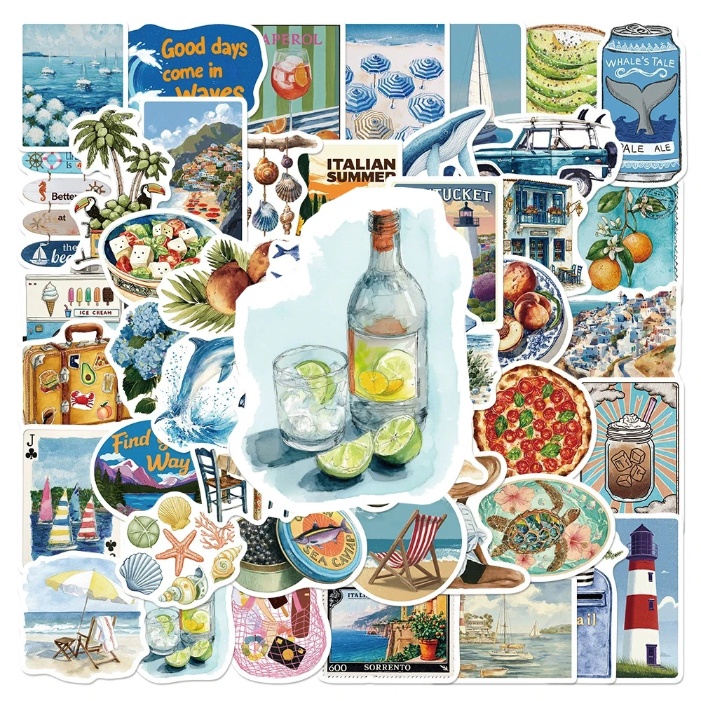 10/30/50pcs Retro Summer Coastal Life INS Style Stickers Cartoon Decals DIY Notebook Phone Suitcase Aesthetic Graffiti Sticker
10/30/50pcs Retro Summer Coastal Life INS Style Stickers Cartoon Decals DIY Notebook Phone Suitcase Aesthetic Graffiti Sticker
