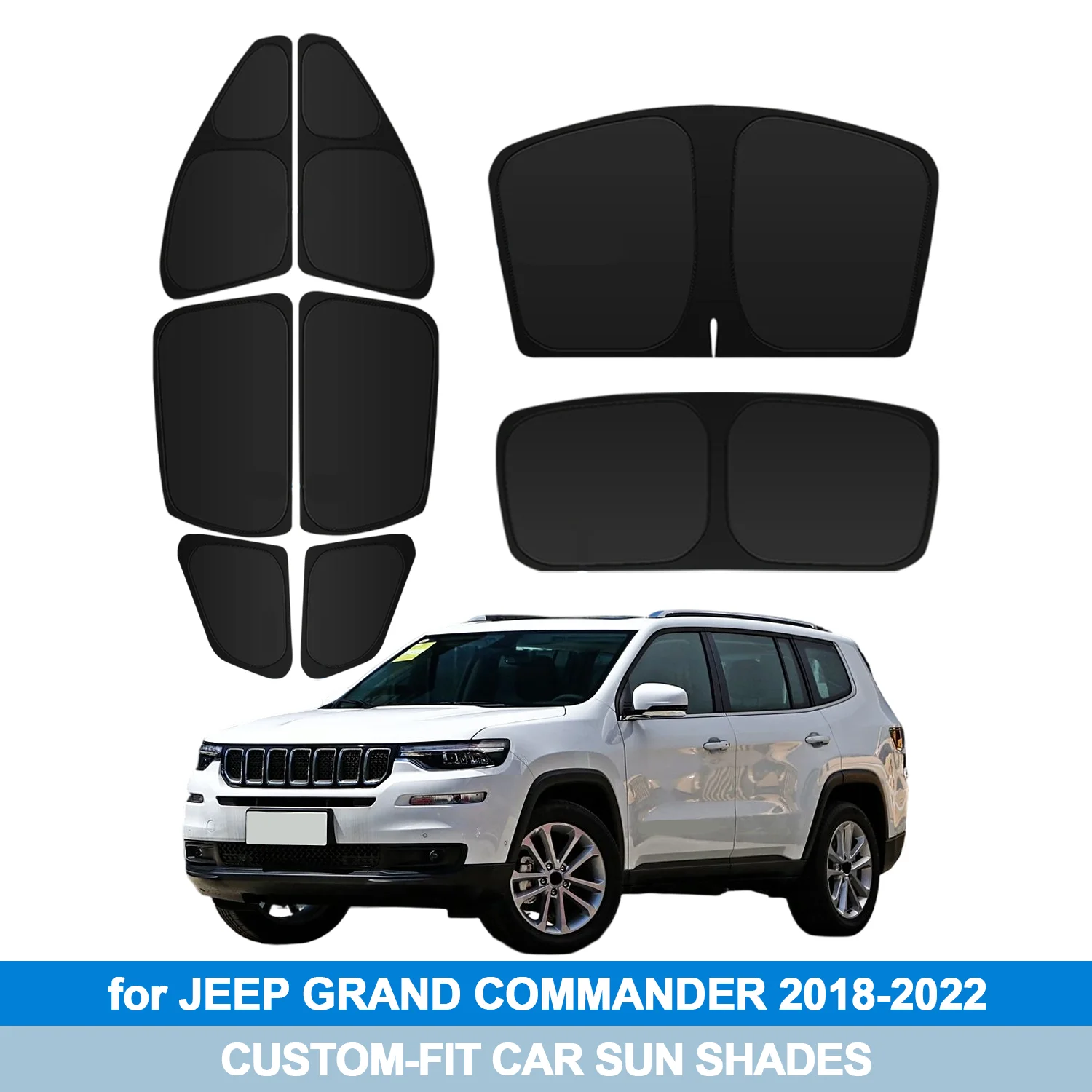 For JEEP GRAND COMMANDER 2018-2022 Windshield Sun Shade Side Window Shades Cover Sun Visor Shield Privacy Protection Car
For JEEP GRAND COMMANDER 2018-2022 Windshield Sun Shade Side Window Shades Cover Sun Visor Shield Privacy Protection Car