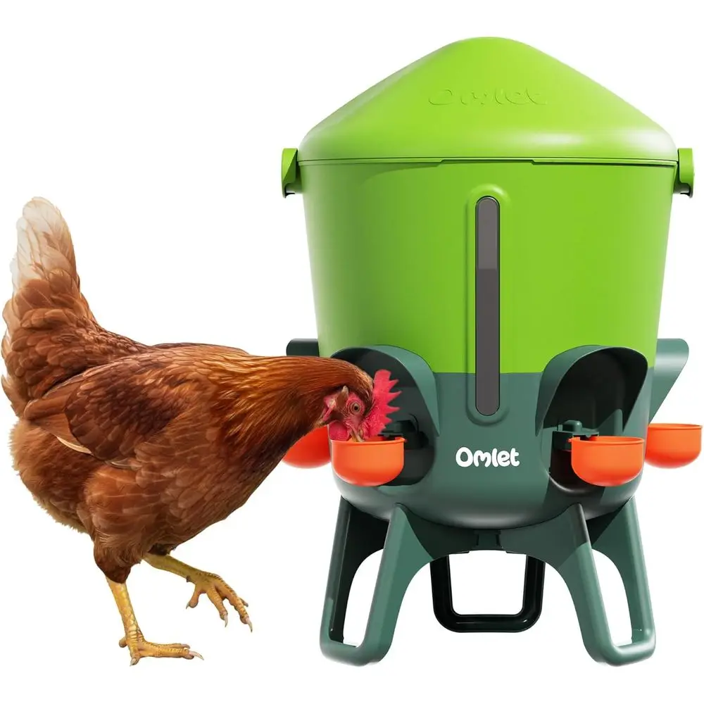 Insulated Chicken Waterer, 3 Gallon Stay-Clean Automatic Water Dispenser or Chickens BPA-ree Anti-Roost Domed Lid Includ
Insulated Chicken Waterer, 3 Gallon Stay-Clean Automatic Water Dispenser or Chickens BPA-ree Anti-Roost Domed Lid Includ