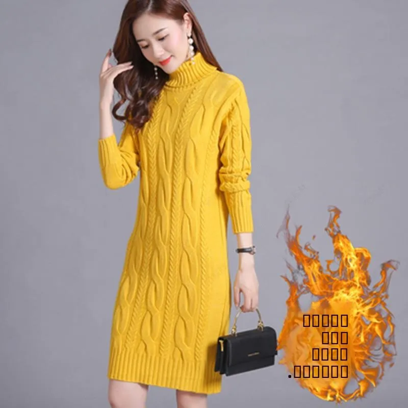 Женский свитер Thiened Fce с высоким воротником, свободная трикотажная юбка средней длины большого размера длиной до колена, базовый слой
Женский свитер Thiened Fce с высоким воротником, свободная трикотажная юбка средней длины большого размера длиной до колена, базовый слой