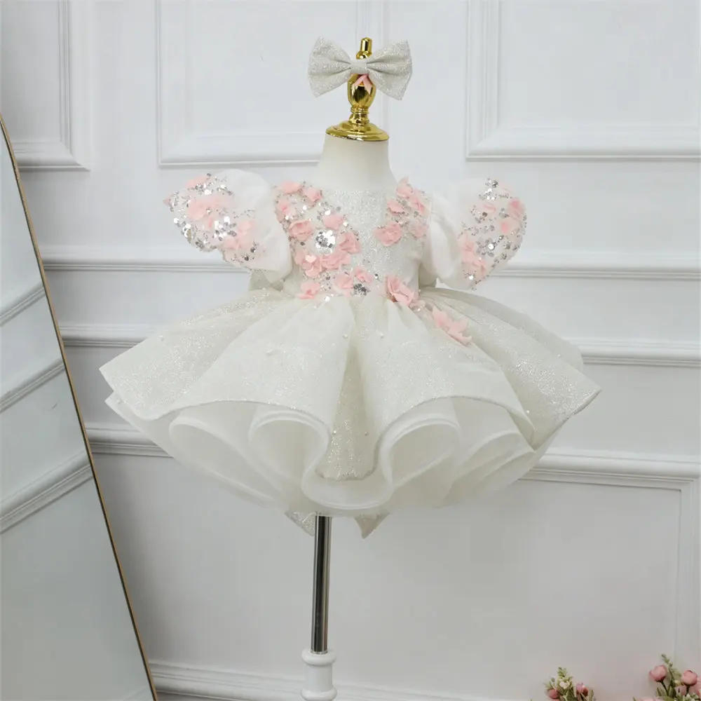 Luxury Ivory Flower Girl Dress For Wedding Floral Appliques Glitter Tulle Sequins Toddler Birthday Party Pageant Gown Customized
Luxury Ivory Flower Girl Dress For Wedding Floral Appliques Glitter Tulle Sequins Toddler Birthday Party Pageant Gown Customized