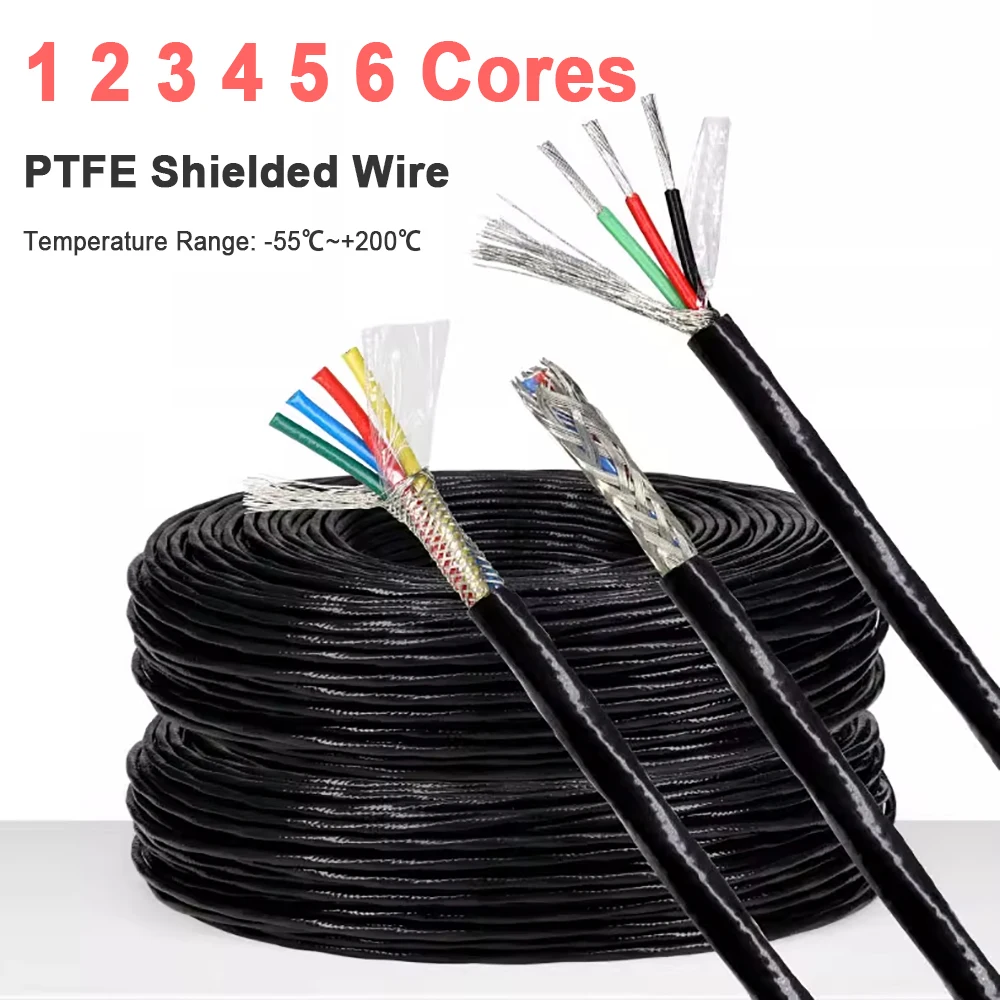 1/2/5 Meter PTFE Shielded Wire 1 2 3 4 5 6 Cores High Purity Tinned Copper FEP Insulation 200℃ Heat Resistant Cable
1/2/5 Meter PTFE Shielded Wire 1 2 3 4 5 6 Cores High Purity Tinned Copper FEP Insulation 200℃ Heat Resistant Cable