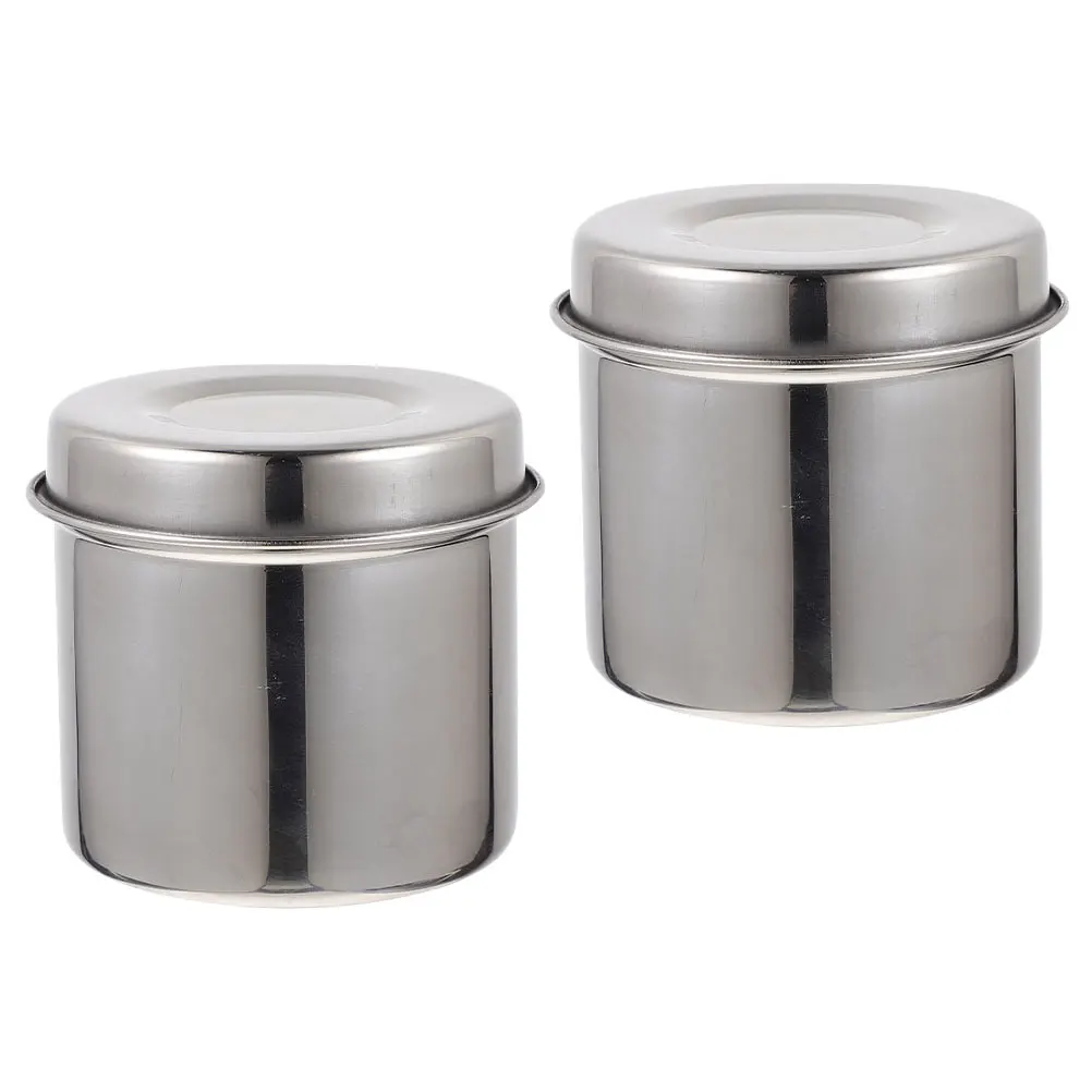 2 Pcs Ointment Jar Body Lotion Containers Coffee Can Cotton Gauze Storage Holder Metal Bathroom Silver Swab
2 Pcs Ointment Jar Body Lotion Containers Coffee Can Cotton Gauze Storage Holder Metal Bathroom Silver Swab