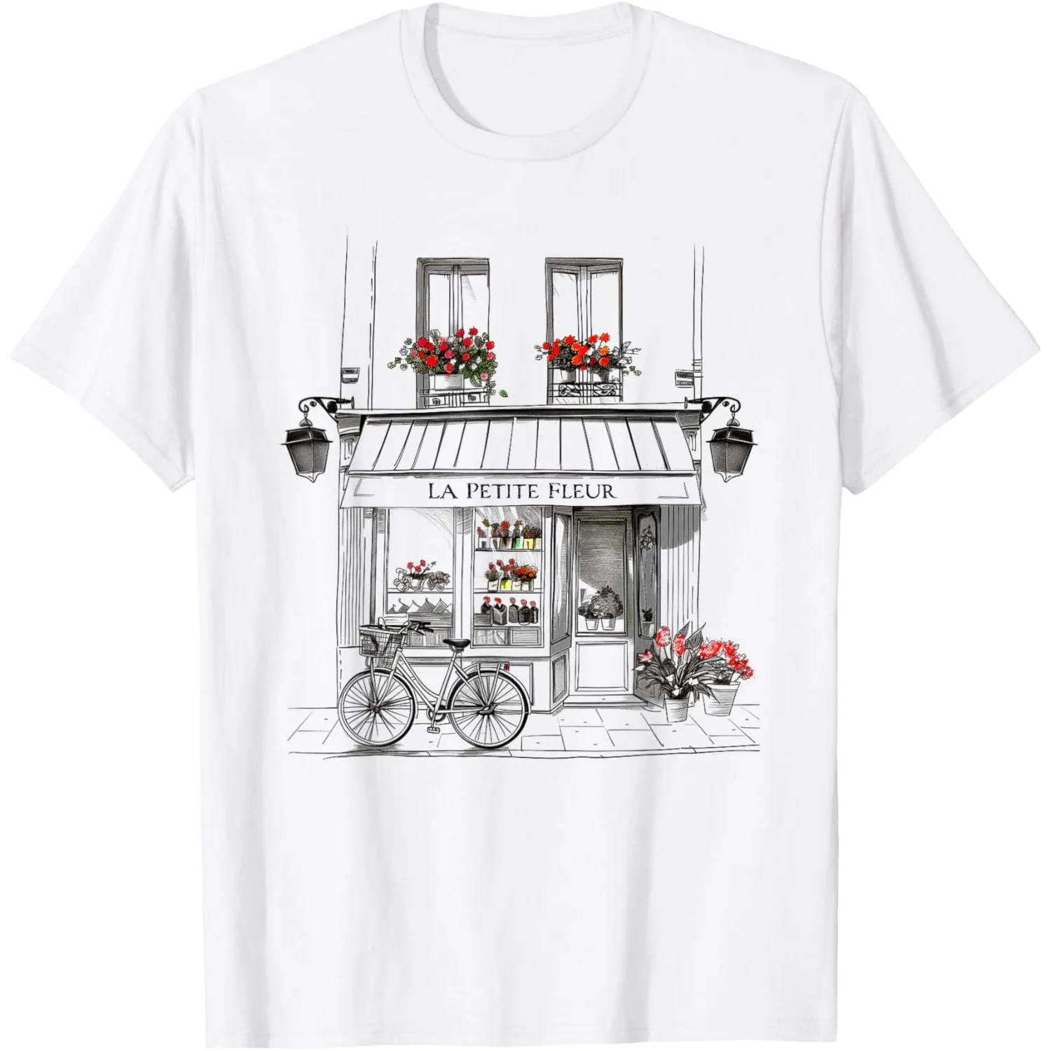 French Flower Shop Paris Bicycle Graphic Tee Men Short Sleeve Round Neck Pure Cotton T-Shirt
French Flower Shop Paris Bicycle Graphic Tee Men Short Sleeve Round Neck Pure Cotton T-Shirt