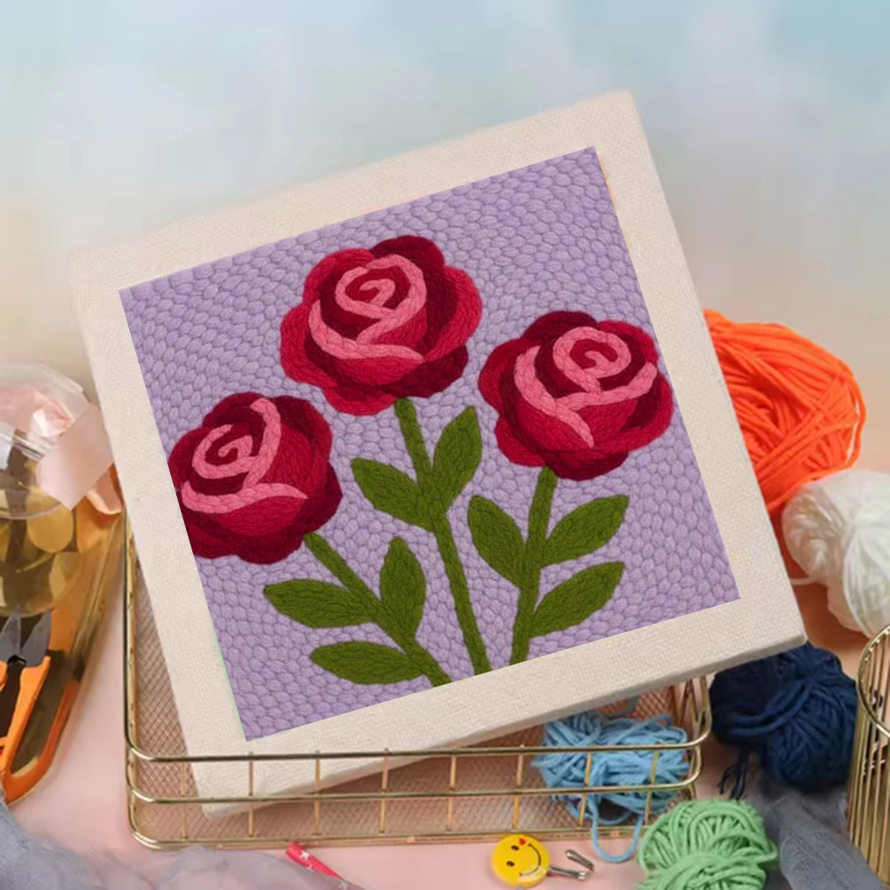 Punch Needle Kits Diy Crafts Rose 25x25cm/9.84x9.84inch Punch Needle Tool Unique Gift Cross Stitch Kits Home Wall Decor
Punch Needle Kits Diy Crafts Rose 25x25cm/9.84x9.84inch Punch Needle Tool Unique Gift Cross Stitch Kits Home Wall Decor