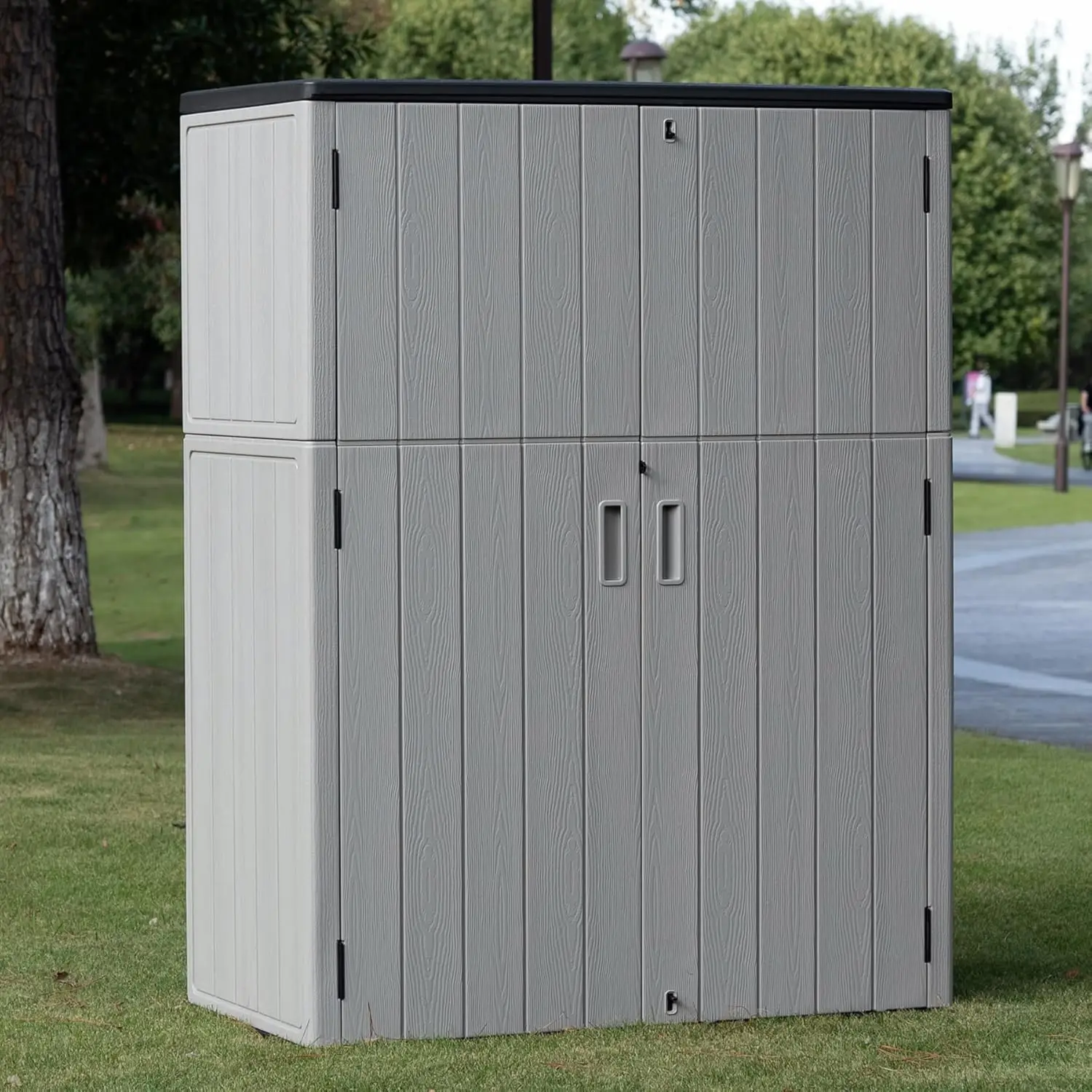 Outdoor Storage Shed Waterproof,Resin Storage Sheds Outdoor with Floor,Outdoor Storage Cabinet for Garage Storage, Pool Storage,
Outdoor Storage Shed Waterproof,Resin Storage Sheds Outdoor with Floor,Outdoor Storage Cabinet for Garage Storage, Pool Storage,