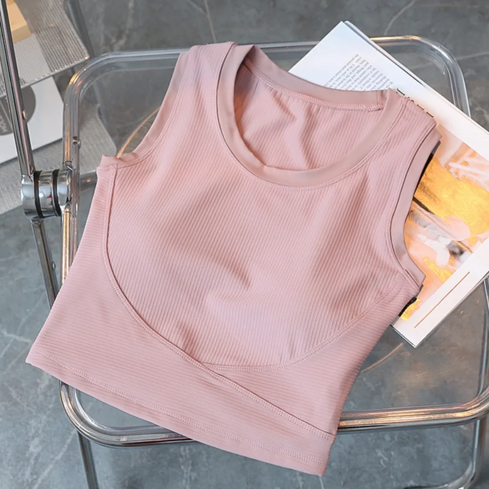 No-Clip Design Sports Bra Tank Top Quick Dry Fabric Mixed Fabric Yoga Fitness Top Integrated Design Vest Style Integrated Vest
No-Clip Design Sports Bra Tank Top Quick Dry Fabric Mixed Fabric Yoga Fitness Top Integrated Design Vest Style Integrated Vest