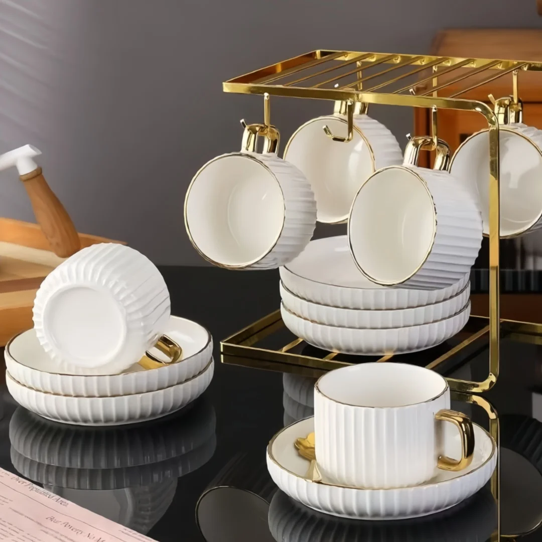 High-value light luxury ceramic coffee cup, European-style exquisite afternoon tea cup, Phnom Penh cream style, high-end cup
High-value light luxury ceramic coffee cup, European-style exquisite afternoon tea cup, Phnom Penh cream style, high-end cup
