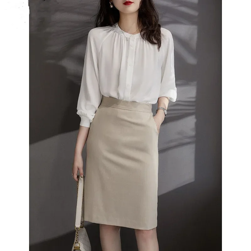 New Spring and Summer Women's Solid Colors High Waist Zipper Pockets Slim Bag Hip A-Line Appear Thin Fashion All-match Skirt
New Spring and Summer Women's Solid Colors High Waist Zipper Pockets Slim Bag Hip A-Line Appear Thin Fashion All-match Skirt