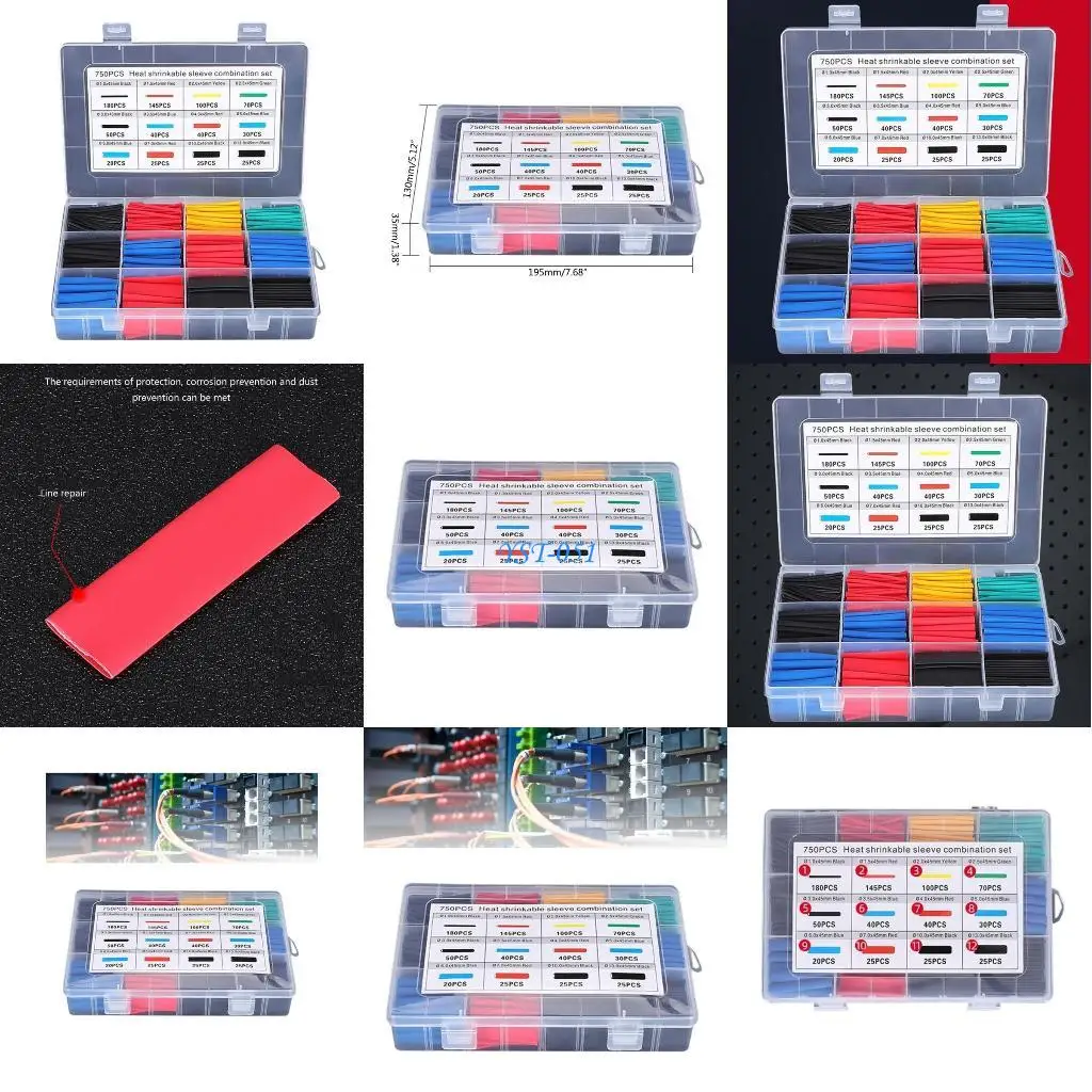 E15A Waterproof Heat Shrink Sleeves Heat Shrink Tubing set 750pcs for Various Uses
E15A Waterproof Heat Shrink Sleeves Heat Shrink Tubing set 750pcs for Various Uses