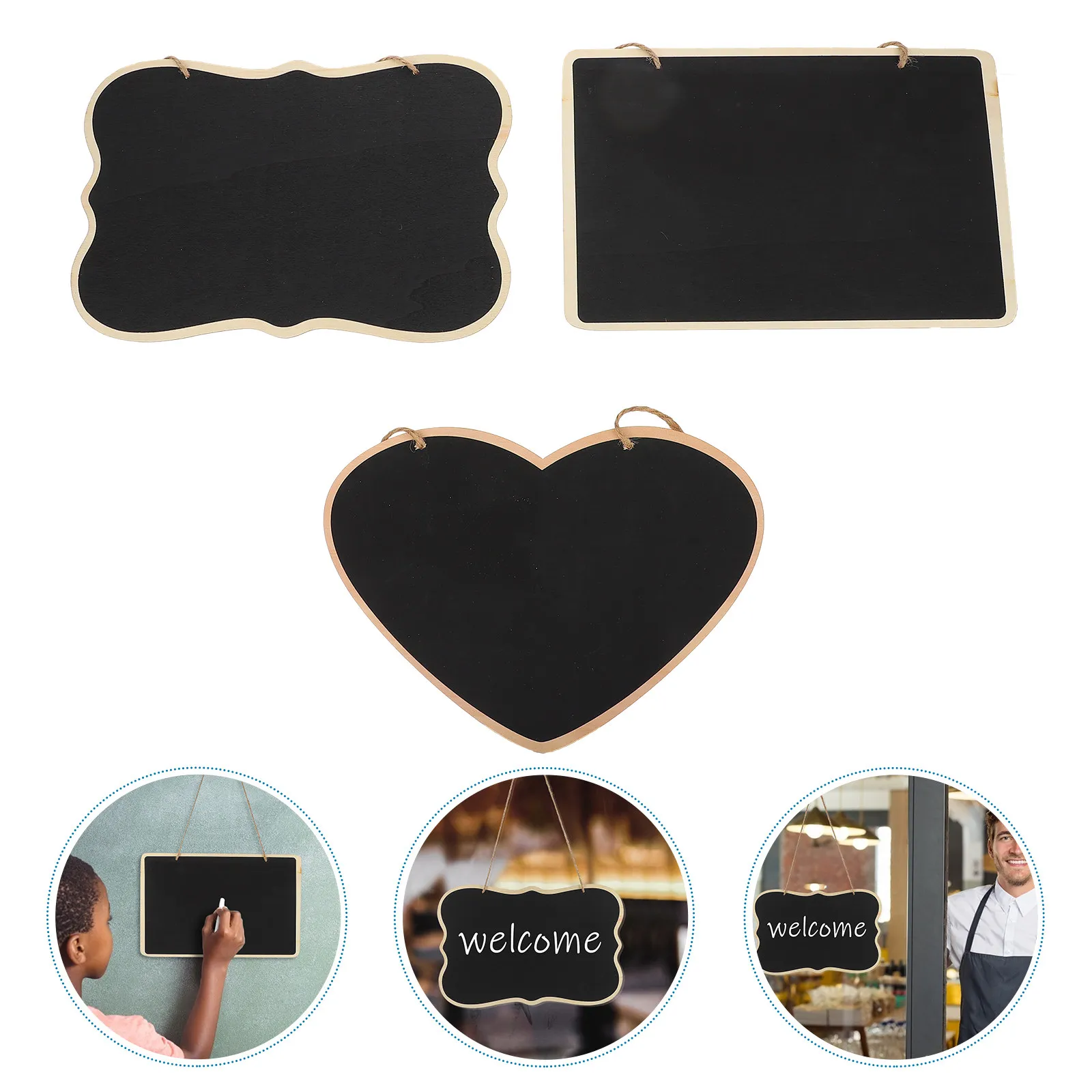 3Pcs Heart Shape Door Sign Mini Chalkboard Vintage Wooden Message Board for Home Decor Mini Blackboard Message Board
3Pcs Heart Shape Door Sign Mini Chalkboard Vintage Wooden Message Board for Home Decor Mini Blackboard Message Board