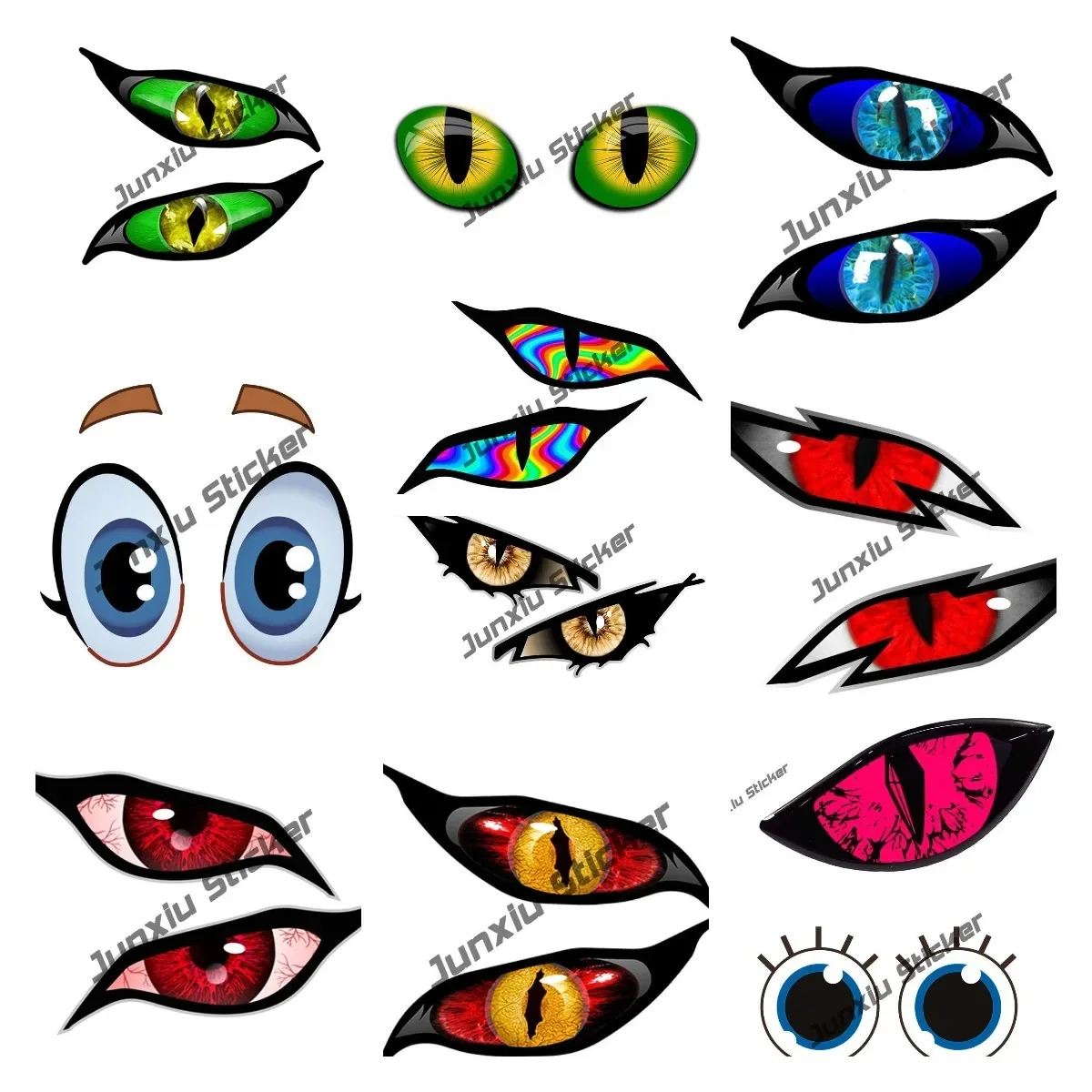 Personality Evil Eye Car Sticker Red Blue Evil Eye Decal Accessories Zombie Sunscreen Waterproof Decal for Rearview Mirror Decor
Personality Evil Eye Car Sticker Red Blue Evil Eye Decal Accessories Zombie Sunscreen Waterproof Decal for Rearview Mirror Decor