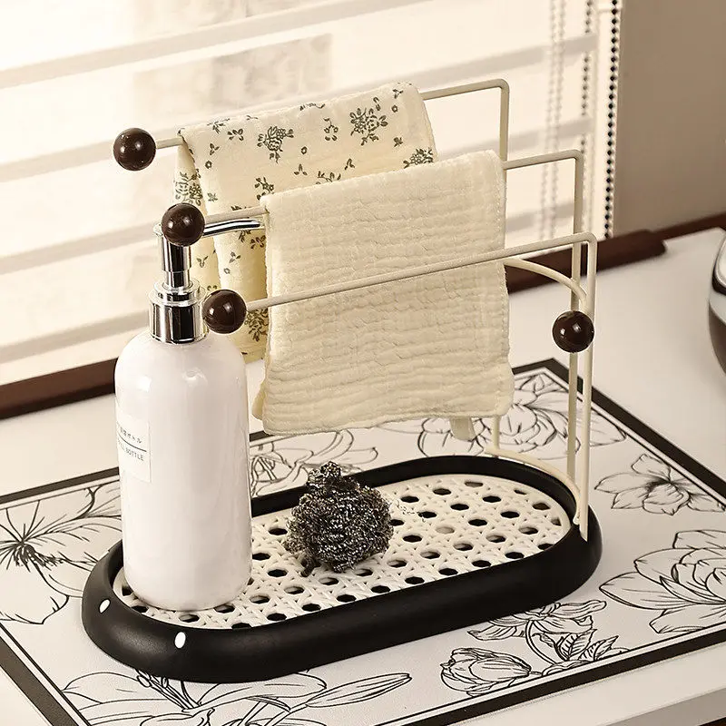 Kitchen Sponge Dishcloth Storage Rack Middle-Aged Style Drainage Shelf Home Water Basin Sponge Drying Rack Dishcloth Holder
Kitchen Sponge Dishcloth Storage Rack Middle-Aged Style Drainage Shelf Home Water Basin Sponge Drying Rack Dishcloth Holder