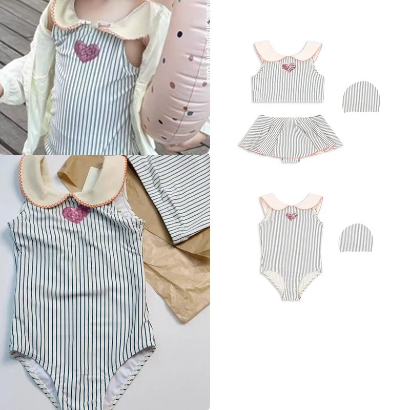 Children's Sets Girls Swimwear Swimsuit Striped Heart Printed Summer Beach Wear Bather Suit Baby Bikinis Set Sea Side Clothing
Children's Sets Girls Swimwear Swimsuit Striped Heart Printed Summer Beach Wear Bather Suit Baby Bikinis Set Sea Side Clothing