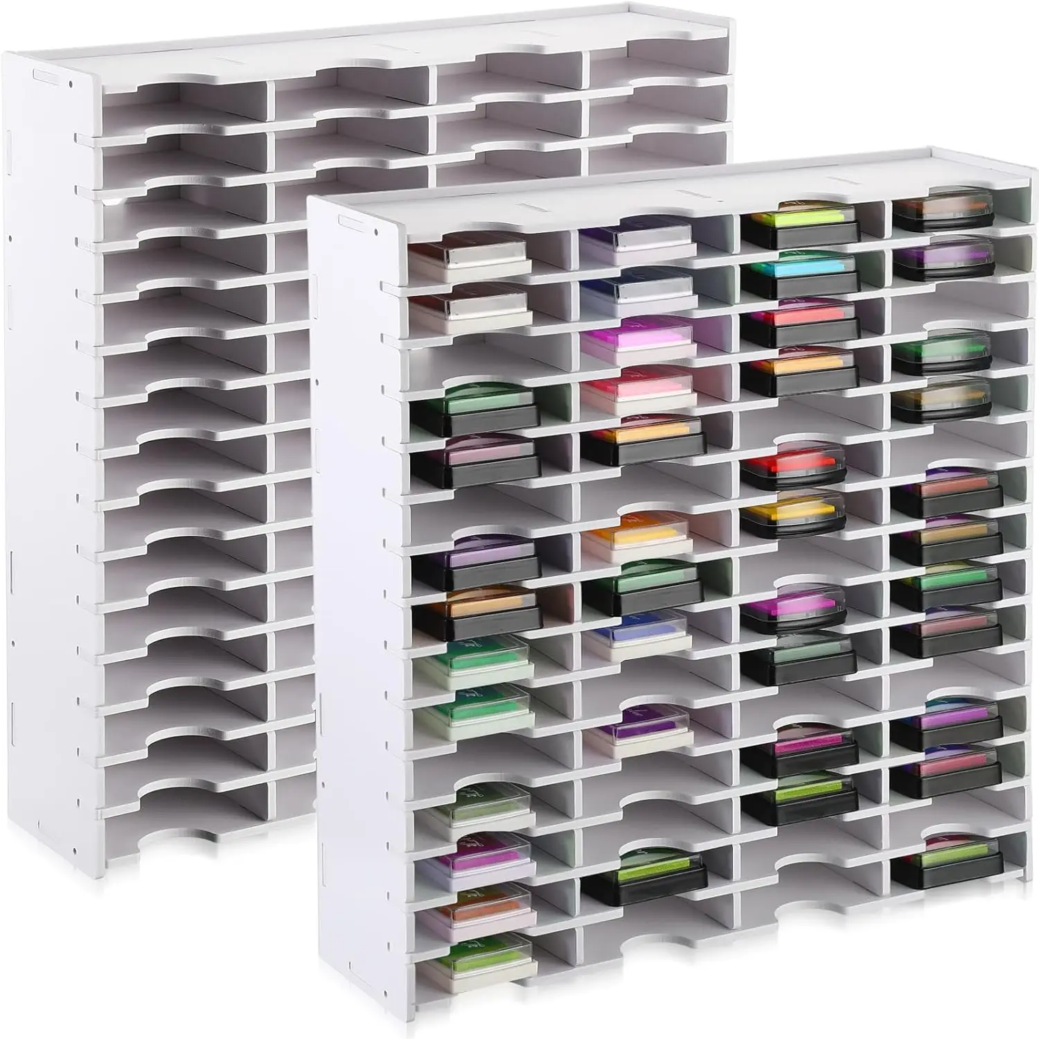 2 Pack 60 Grids Ink Pad Storage Holder Stamp Organizer for Home Office Crafts School Supplies, White
2 Pack 60 Grids Ink Pad Storage Holder Stamp Organizer for Home Office Crafts School Supplies, White