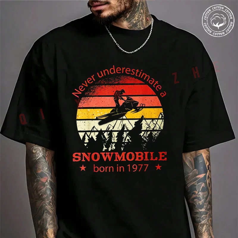Snowmobiling Snow-Motorcycle Born 1977 Birthday Snowmobile T-Shirt Men's Cotton Summer Casual Short Sleeve Round Neck Tees
Snowmobiling Snow-Motorcycle Born 1977 Birthday Snowmobile T-Shirt Men's Cotton Summer Casual Short Sleeve Round Neck Tees