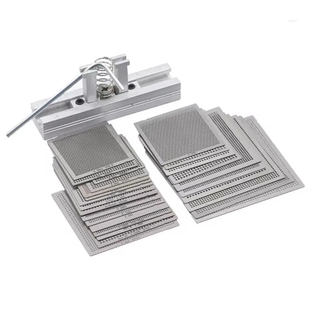 36pcs Universal Directly Heating Stencils GA Reballing Station Jig Kit for Game Consoles Laptop Repair Fixture Tool
36pcs Universal Directly Heating Stencils GA Reballing Station Jig Kit for Game Consoles Laptop Repair Fixture Tool