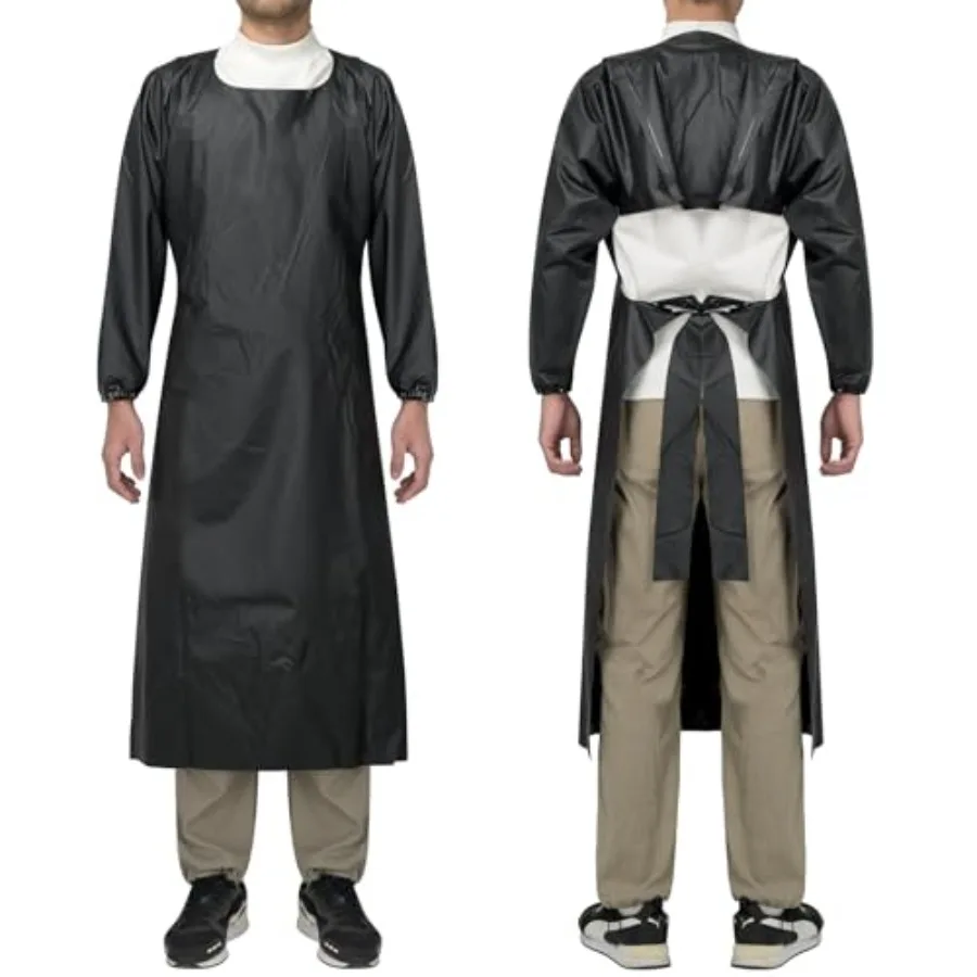 ELEBOX Waterproof Apron with Long Sleeves, Safety Apron Work Uniform for Men and Women, Chemical Resistance Anti-Tear Apron
ELEBOX Waterproof Apron with Long Sleeves, Safety Apron Work Uniform for Men and Women, Chemical Resistance Anti-Tear Apron