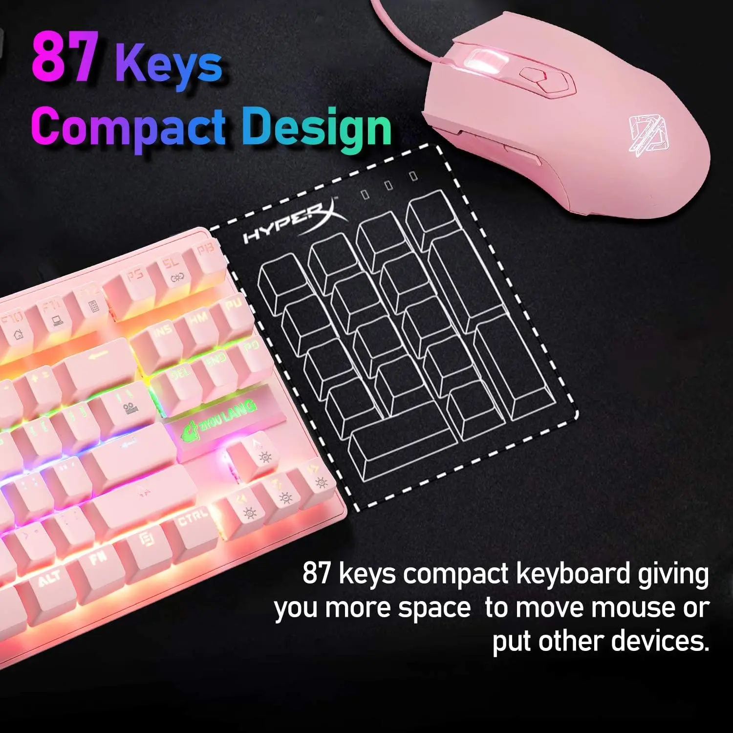 K2 Wired 80% Percent Mechanical Gaming Keyboard and Mouse Set 88 Keys Clicky Optical Blue Switch
K2 Wired 80% Percent Mechanical Gaming Keyboard and Mouse Set 88 Keys Clicky Optical Blue Switch