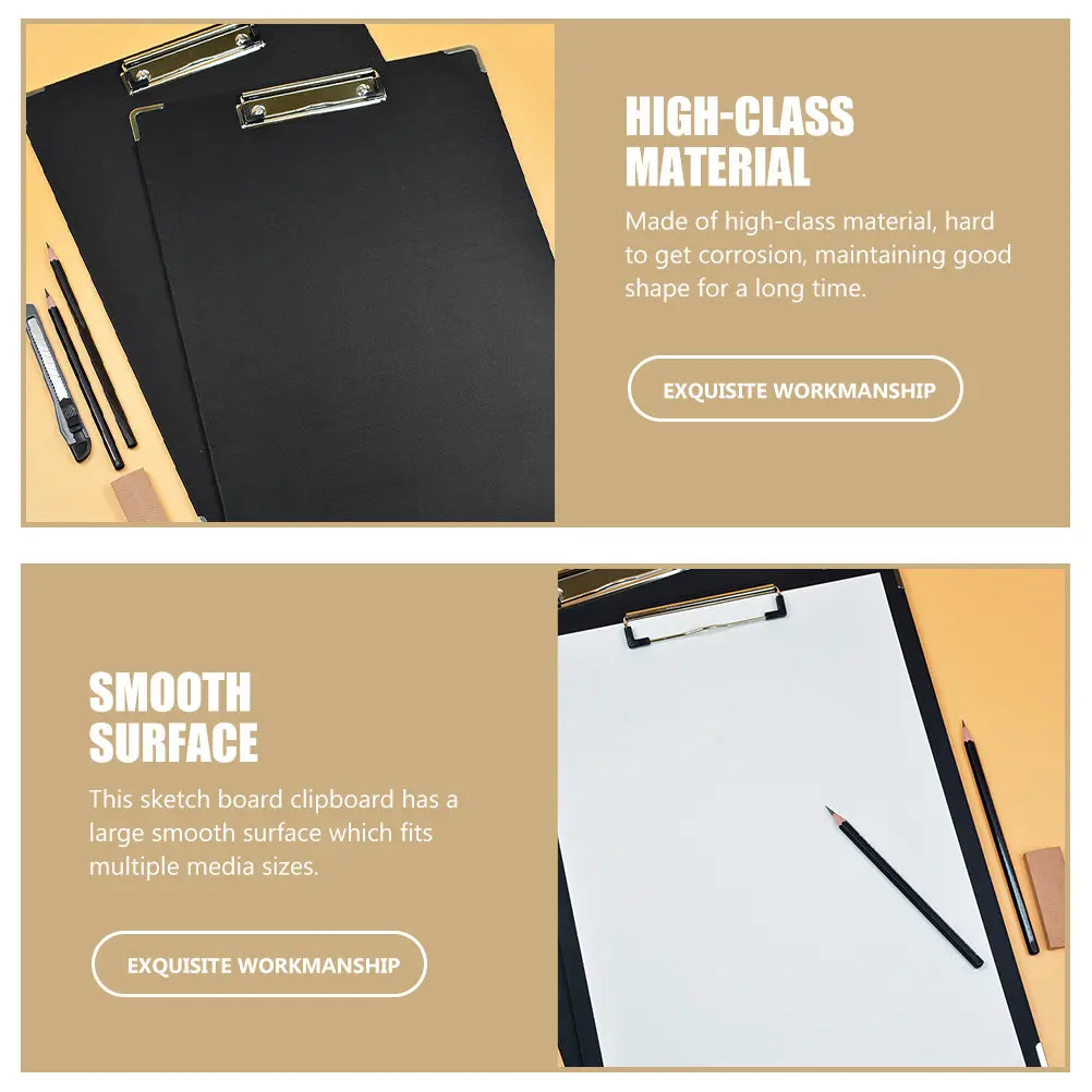 2Pcs Sketch Board Clip Portable Compact Drawing Boards for Artists Large Smooth Surface Holds Paper Firmly Sketching Board 8K
2Pcs Sketch Board Clip Portable Compact Drawing Boards for Artists Large Smooth Surface Holds Paper Firmly Sketching Board 8K
