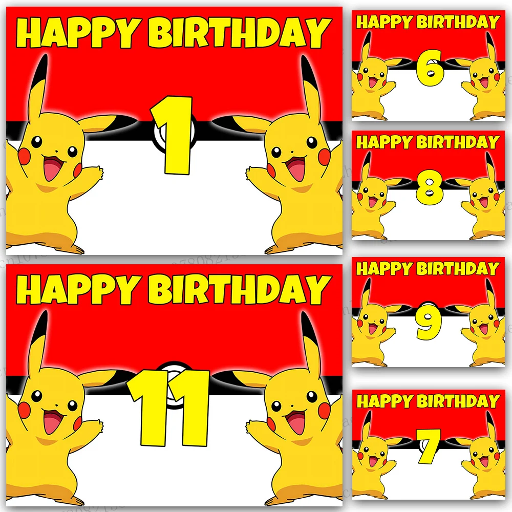 Pokemon Pikachu Birthday Party Photo Background From 1st to 11th birthday Photo Backdrop Baby Shower Photography Backdrop
Pokemon Pikachu Birthday Party Photo Background From 1st to 11th birthday Photo Backdrop Baby Shower Photography Backdrop