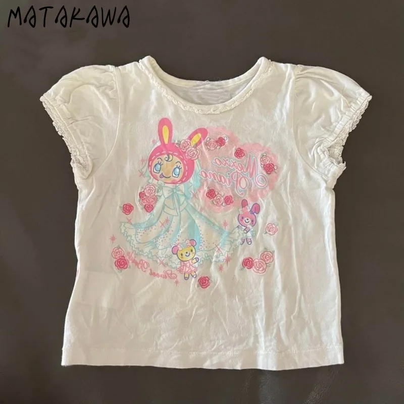 Matakawa Y2k Одежда Kawaii Футболка с мультяшным принтом для женщин Милая весна-лето Сексуальная Ropa De Mujer Тонкие футболки в японском стиле
Matakawa Y2k Одежда Kawaii Футболка с мультяшным принтом для женщин Милая весна-лето Сексуальная Ropa De Mujer Тонкие футболки в японском стиле
