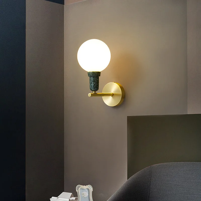 Marble Wall Lamp Light Nordic Luxury Copper Round Simple Sconce Lamp For Bedroom Bar Homestay LED Indoor Decor Wall Lamp
Marble Wall Lamp Light Nordic Luxury Copper Round Simple Sconce Lamp For Bedroom Bar Homestay LED Indoor Decor Wall Lamp