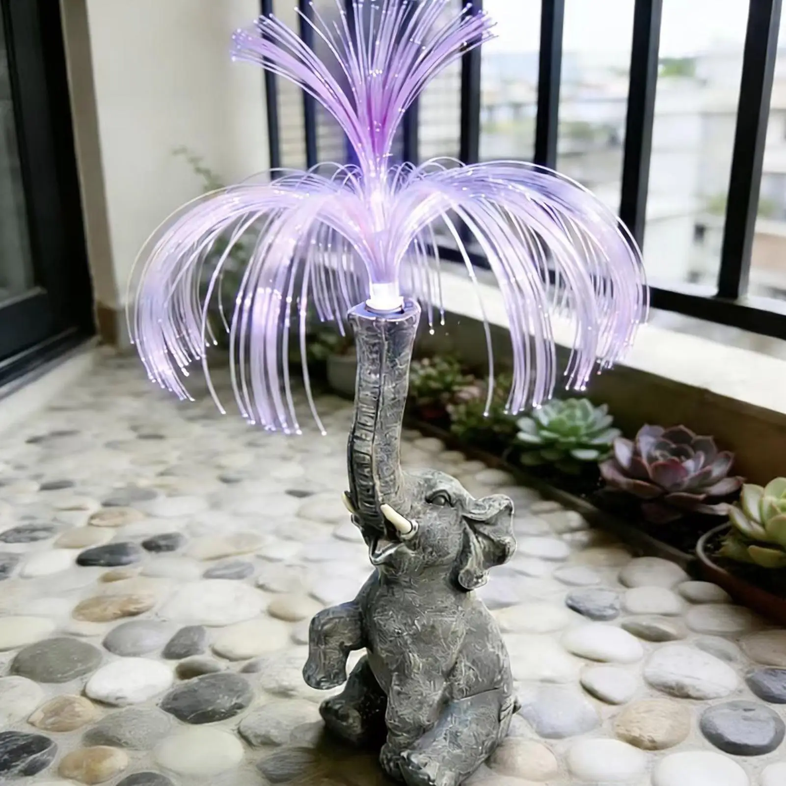 Solar Garden Statues Solar Powered Waterproof Cute Jellyfish Lights Elephant Decor Resin Garden Sculpture for Balcony Patio
Solar Garden Statues Solar Powered Waterproof Cute Jellyfish Lights Elephant Decor Resin Garden Sculpture for Balcony Patio