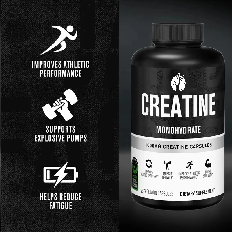 Creatine monohydrate 1000mg capsules - Creatine supplement promotes muscle growth 60 capsules 30 servings vegetarian capsules
Creatine monohydrate 1000mg capsules - Creatine supplement promotes muscle growth 60 capsules 30 servings vegetarian capsules